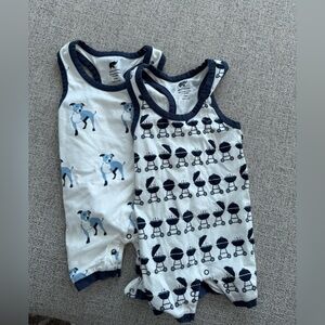 Pair of Monica & Andy Sleeveless Rompers